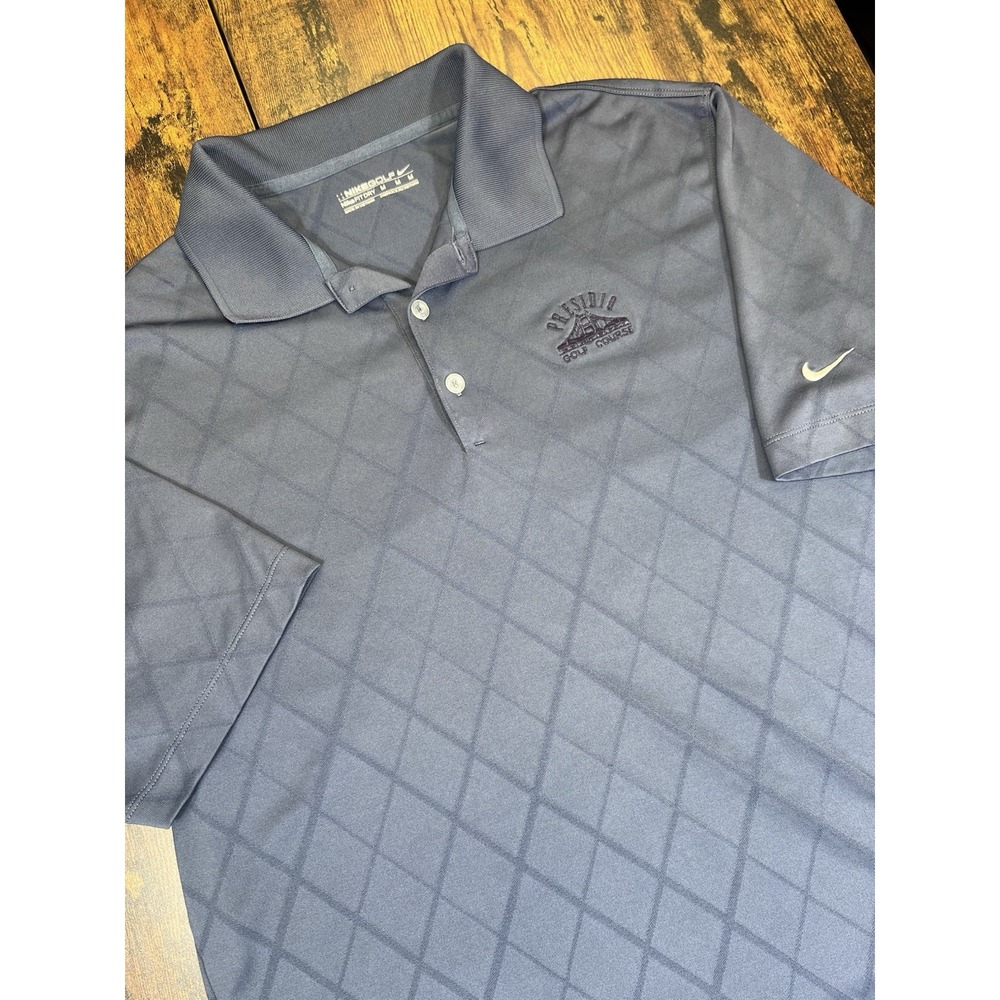 Nike Golf Dri-FIT Polo Men's Medium Slate Blue Performance Presidio Golf Course